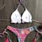 Floral Print Push Up String Bikini Set 1
