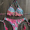 Floral Print Push Up String Bikini Set 2