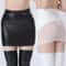 Elastic PU Mesh Splicing Mini Skirt 0