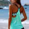 Elegant Printed Two Piece Tankini Set 1