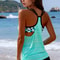 Elegant Printed Two Piece Tankini Set 1
