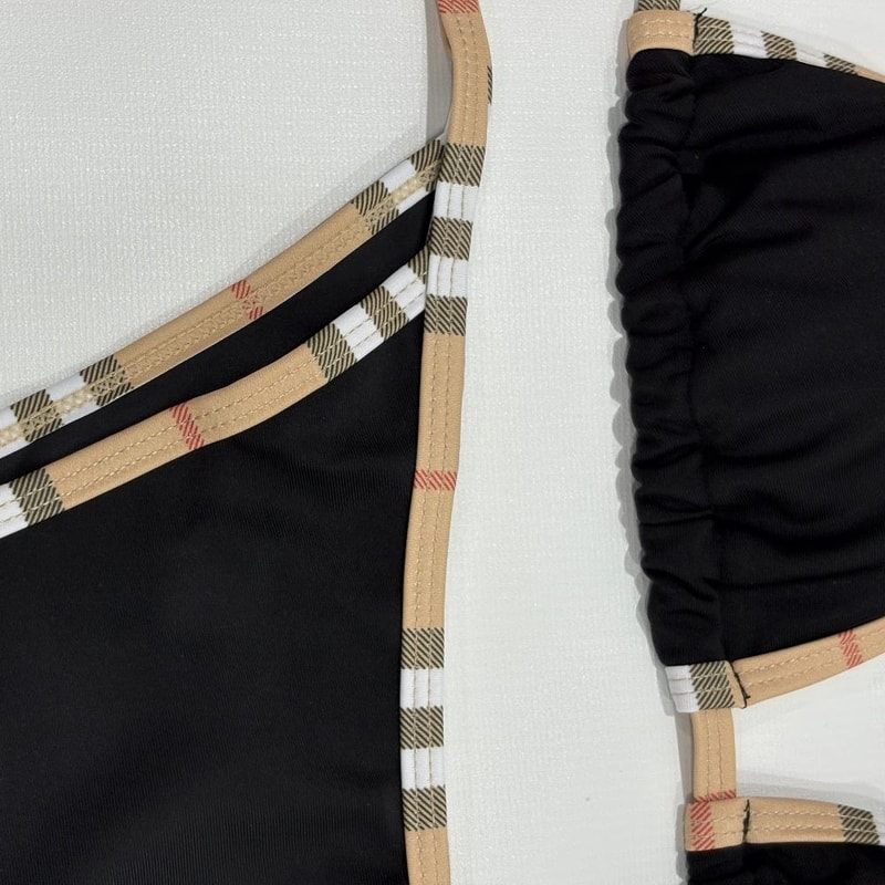 Luxury Stripe Halter Two Piece Bikini Set 4