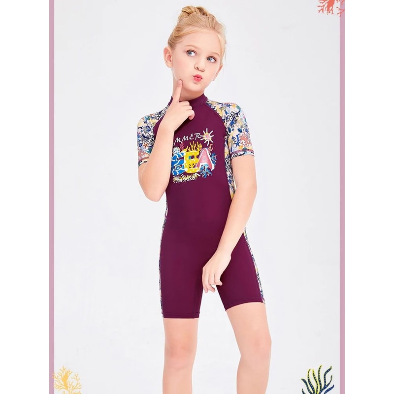 Girls Unicorn One Piece Swimsuit 8