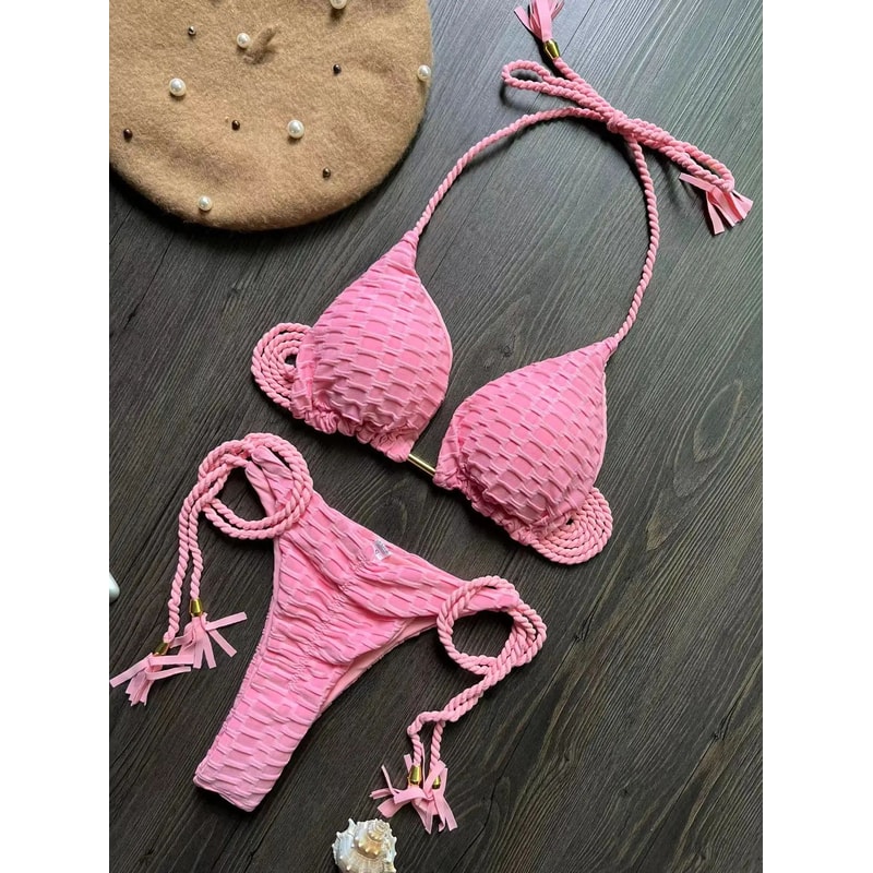 RUOTONGSEPT Push Up Brazilian Thong Bikini Set 2