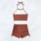 Solid Halter Strapless Bikini Top Set 3