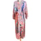 Peacock Print Belted Beach Kimono Cover Up 6