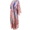 Peacock Print Belted Beach Kimono Cover Up 7