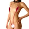 PU Patent Leather Tie Side Thong Bikini 4
