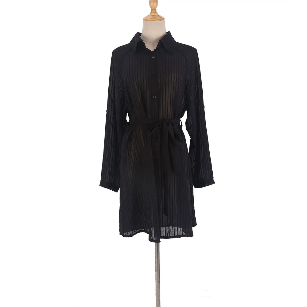 Elegant Belted Kimono Beach Cover Up 12