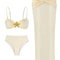 Strapless Three Piece Bikini Set With Long Skirt 4