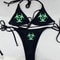 Y2K Millennium Print Thong Bikini Set 0