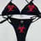 Y2K Millennium Print Thong Bikini Set 1