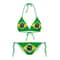 CLOOCL Brazil Flag 3D Print Bikini Set 0