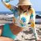 Vintage High Waist Long Sleeve Bikini Set 7