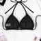 Solid Halter Bareback Bikini Top 1