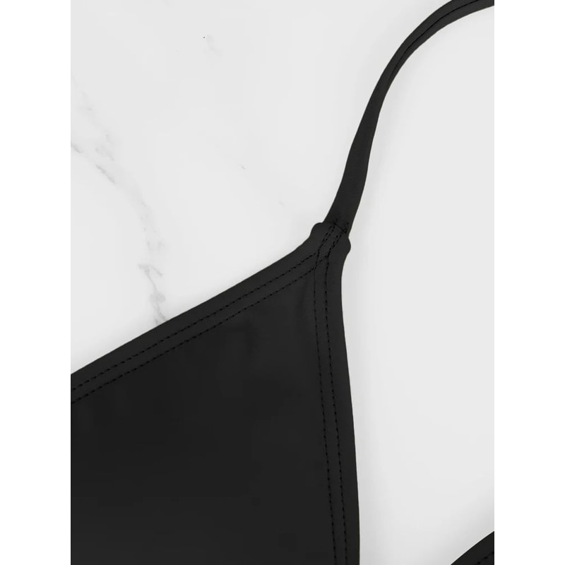 Solid Halter Bareback Bikini Top 4