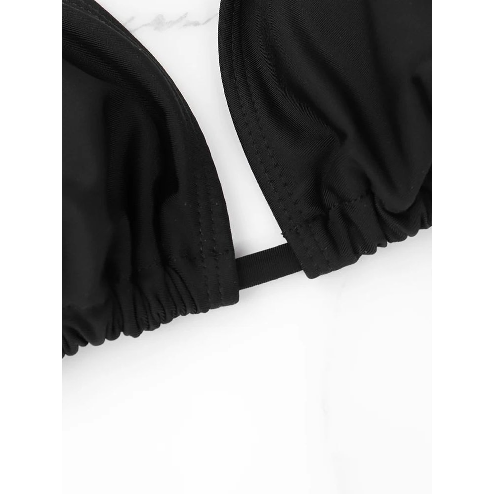 Solid Halter Bareback Bikini Top 5