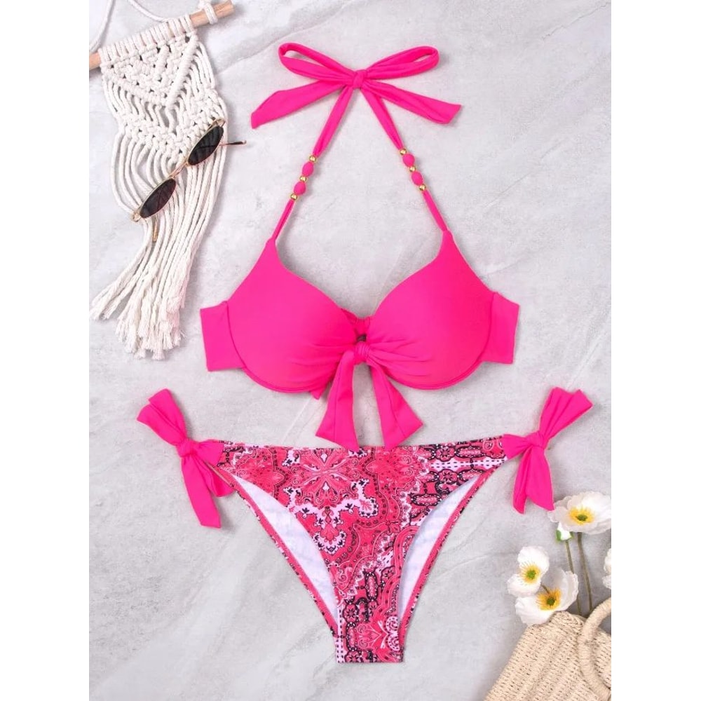 Sexy Push Up Thong Bikini Set For Women 8