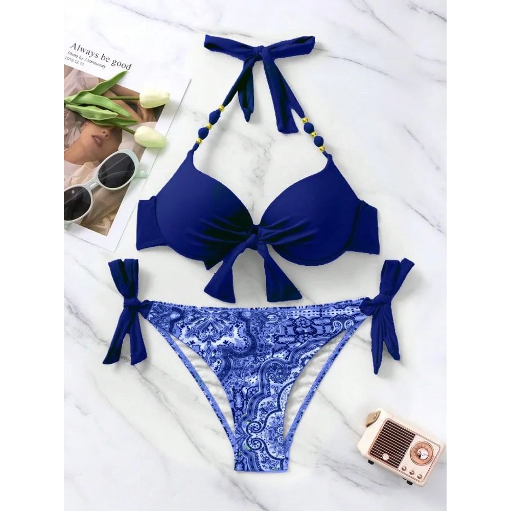 Sexy Push Up Thong Bikini Set For Women 9