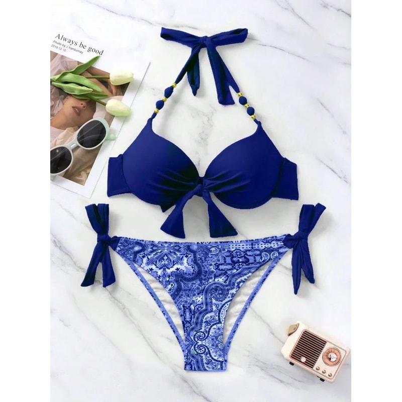 Sexy Push Up Thong Bikini Set For Women 9