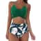 High Waisted Cross Front Bikini Set For Women 0