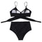 High Waisted Cross Front Bikini Set For Women 4