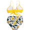 High Waisted Cross Front Bikini Set For Women 6