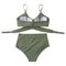 High Waisted Cross Front Bikini Set For Women 9