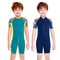 Boys One Piece Short Sleeve Swimwear Set 0