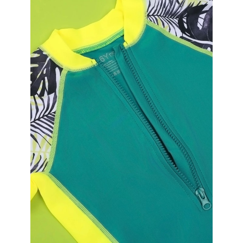 Boys One Piece Short Sleeve Swimwear Set 3