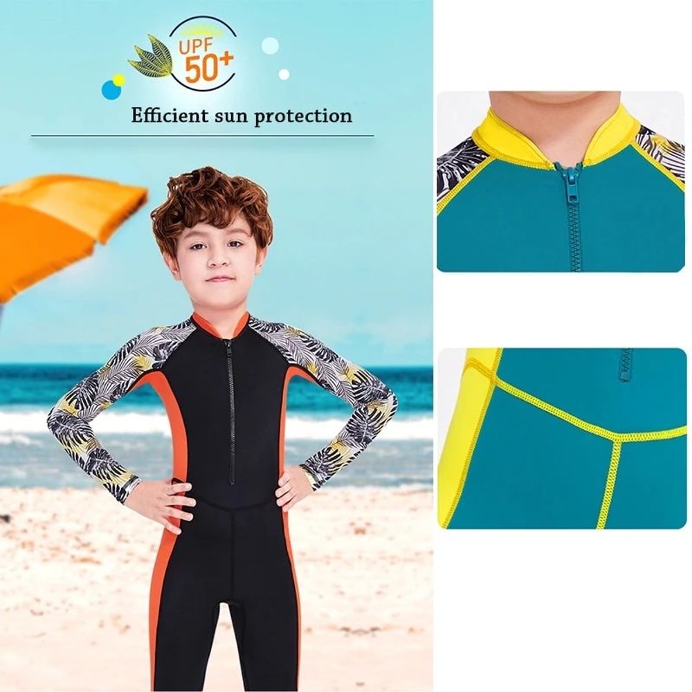 Boys One Piece Short Sleeve Swimwear Set 10