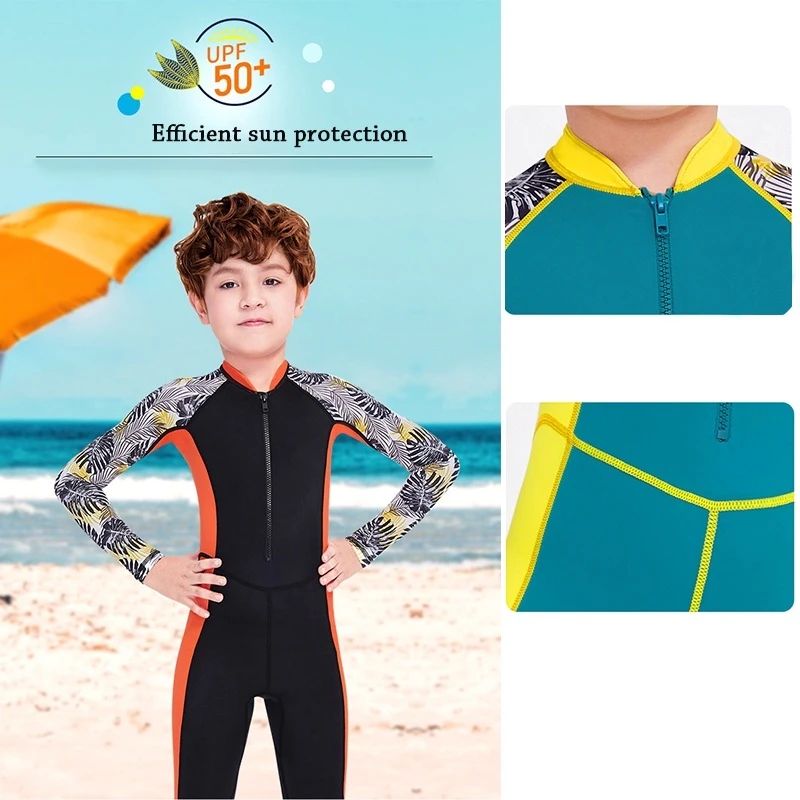 Boys One Piece Short Sleeve Swimwear Set 10