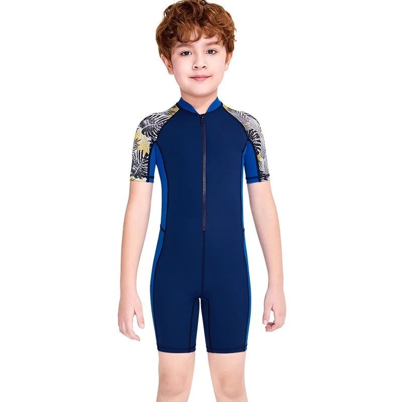 Boys One Piece Short Sleeve Swimwear Set 15