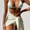 Halter Thong Bikini Set With Sarong Skirt 3