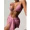 Halter Thong Bikini Set With Sarong Skirt 8