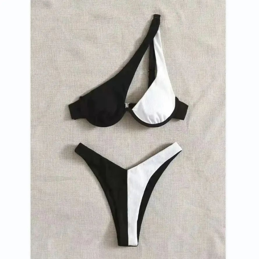 Luxury One Shoulder Push Up Bikini Set 2