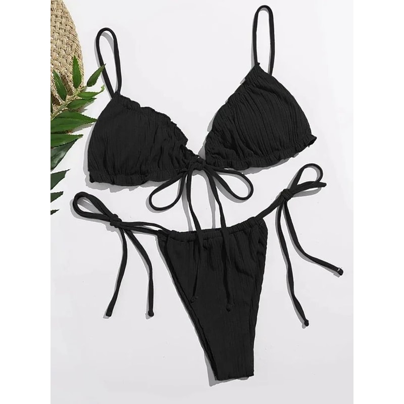 Striped Push Up Bandage Bikini Set 5