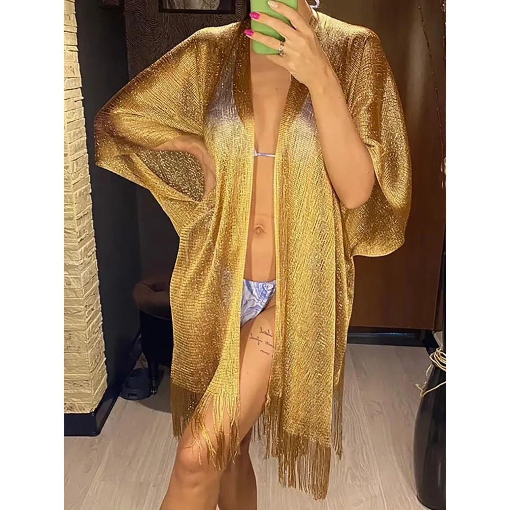 Tassel Beach Cover Up Dress For Women 9