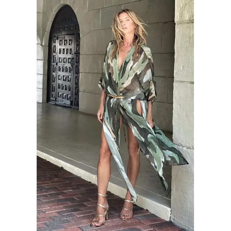 Bohemian Printed Long Beach Cover Up 9