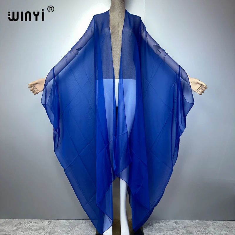 Sheer Monochrome Kimono Beach Cover Up 8