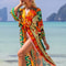 Boho Printed Long Kimono Beach Cover Up 0
