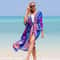 Boho Printed Long Kimono Beach Cover Up 13