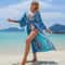 Boho Printed Long Kimono Beach Cover Up 7