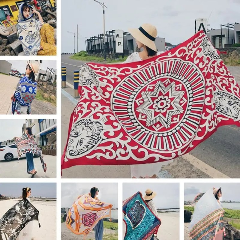 Twill Cotton Large Beach Pareo Wrap 1