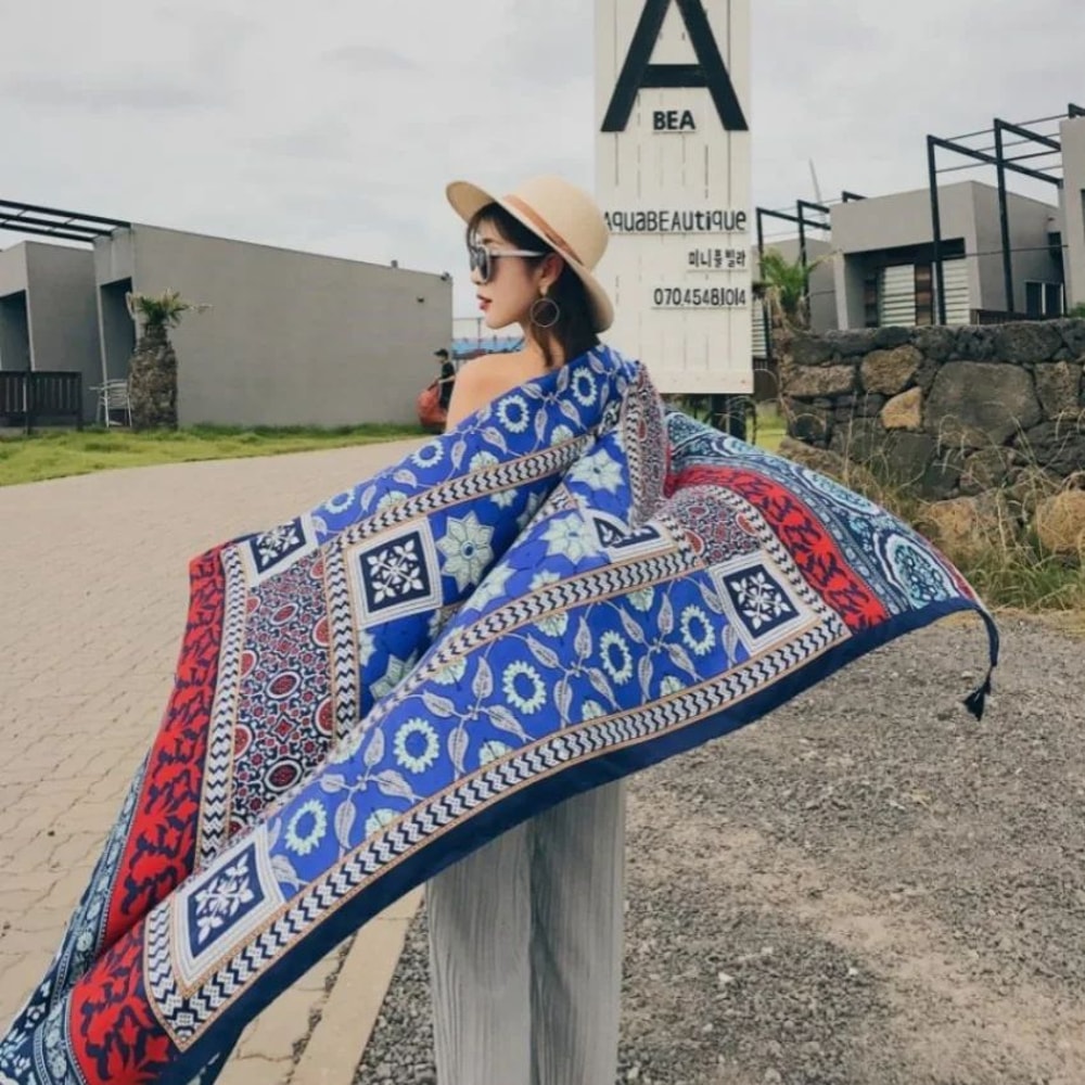 Twill Cotton Large Beach Pareo Wrap 4