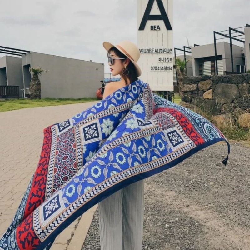 Twill Cotton Large Beach Pareo Wrap 4