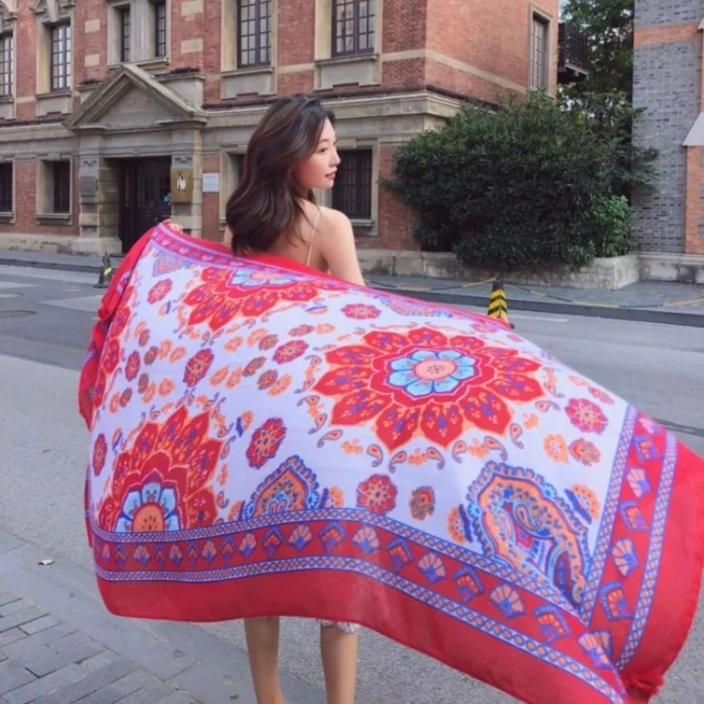 Twill Cotton Large Beach Pareo Wrap 11