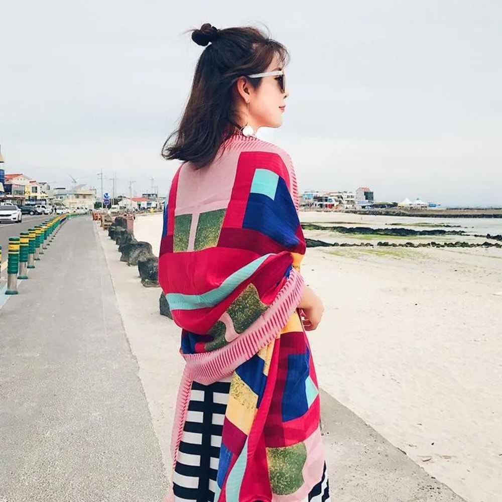 Twill Cotton Large Beach Pareo Wrap 9