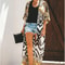 Leopard Print Chiffon Beach Kimono 4