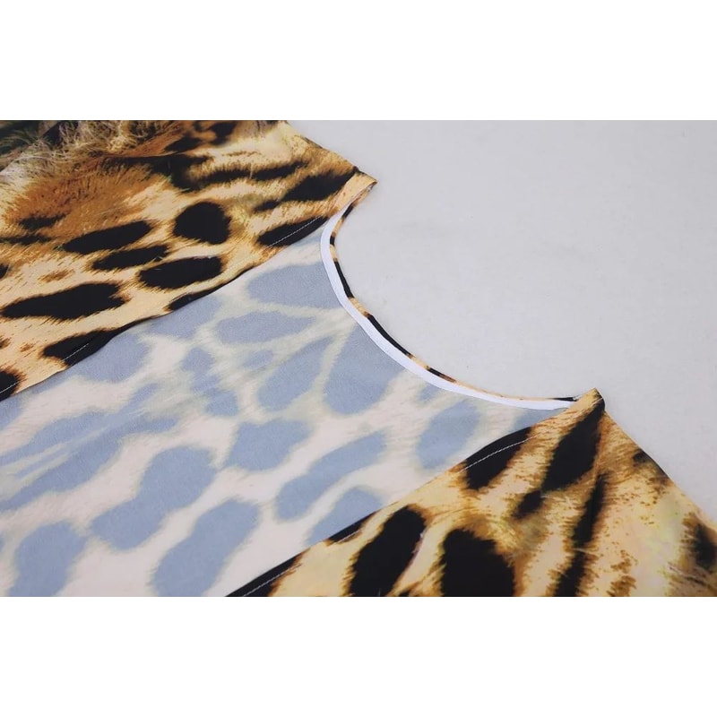 Tiger Print Long Kimono Beach Cover Up 6